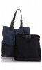 Bőr táska shopper bag Genuine Leather Indigó 605